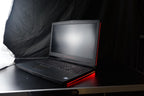 Gaming laptop open front Alienware bezel