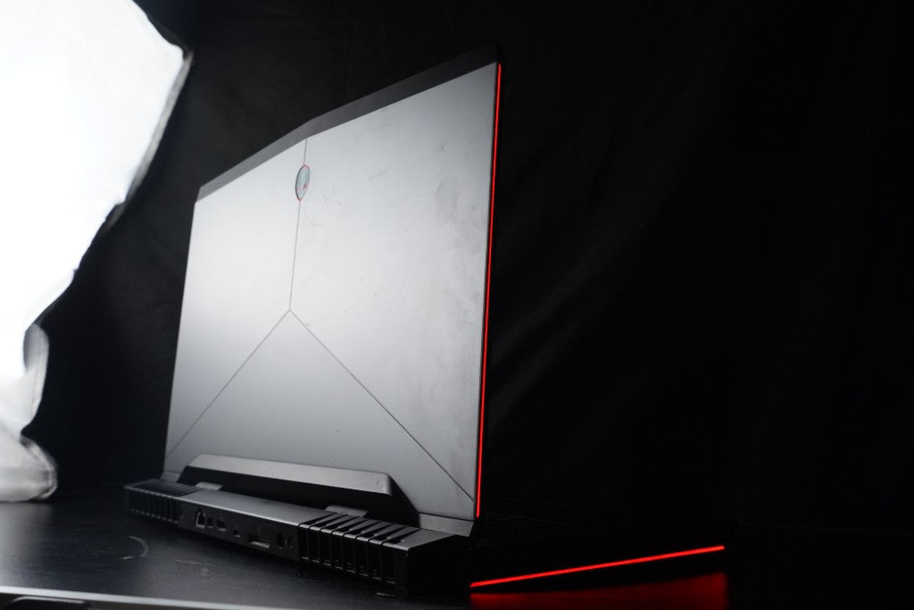 Gaming laptop rear three-quarter